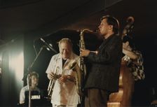 Red Rodney and Chris Potter, North Sea Jazz Festival, The Hague, Netherlands, 1991. Creator: Brian Foskett