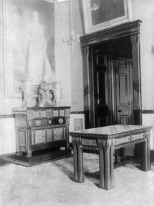 Red Room of the White House corner, between 1889 and 1906. Creator: Frances Benjamin Johnston