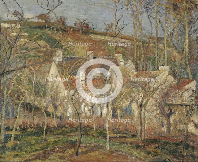 Red roofs, corner of a village, winter, 1877. Artist: Pissarro, Camille (1830-1903)
