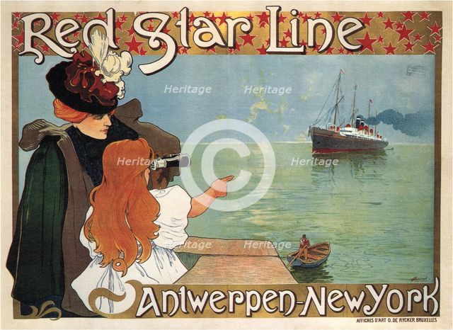 Red Star Line, 1899. Artist: Cassiers, Henri (1858-1944)