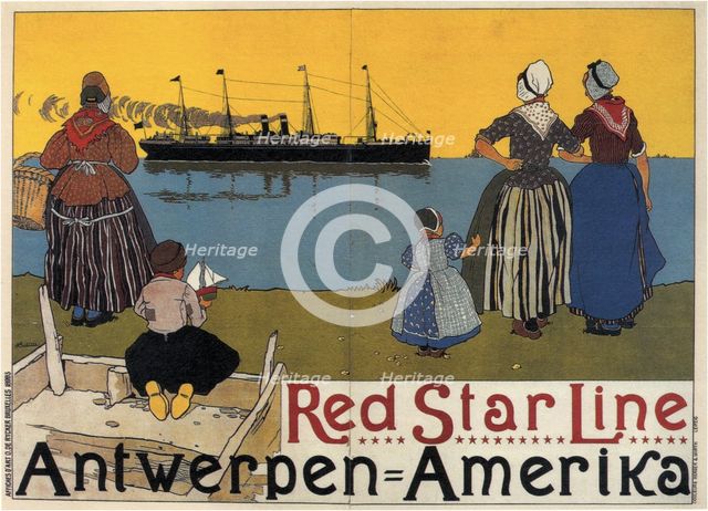 Red Star Line, 1899. Artist: Cassiers, Henri (1858-1944)