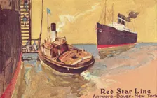 Red Star Line passenger ship and tender, c1900. Creator: Unknown