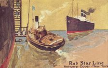 Red Star Line passenger ship and tender, c1900. Creator: Unknown