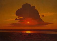 Red Sunset on the Dnieper, 1905-8. Creator: Arkhip Ivanovich Kuindzhi