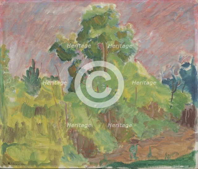 Red Sky at Holmsbu, 1933. Creator: Thorvald Erichsen.