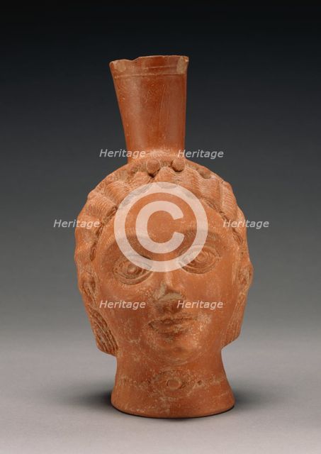 Red-Slip Head Vase, 3rd century A.D. Creator: Unknown.