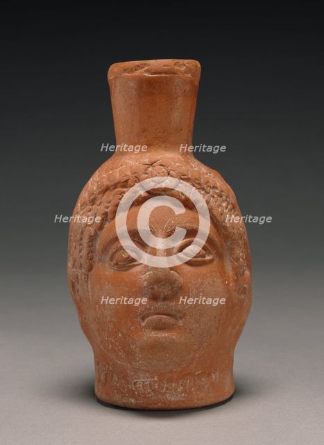 Red-Slip Head Vase, about 300. Creator: Unknown.