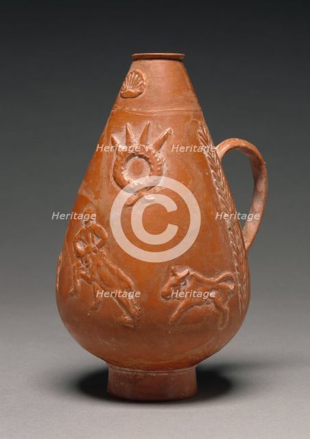 Red-Slip Pyriform Jug, A.D. 200-275. Creator: Unknown.