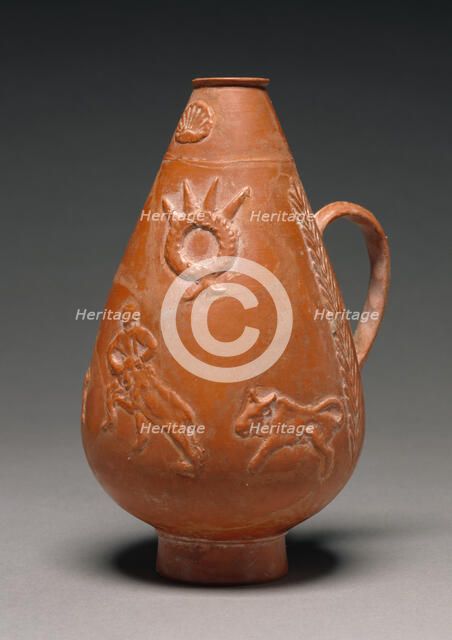 Red-Slip Pyriform Jug, A.D. 200-275. Creator: Unknown.