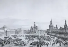 Red Square in Moscow, 1820s
