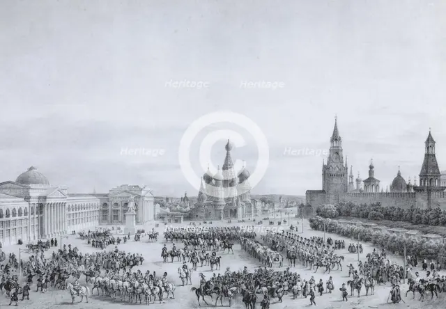 Red Square in Moscow, 1820s.