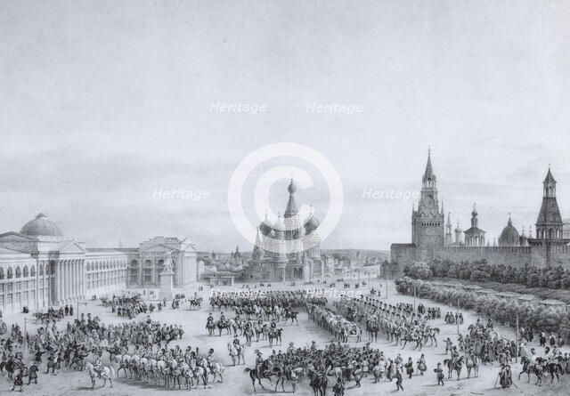 Red Square in Moscow, 1820s.