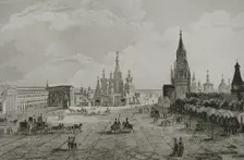 Red Square, Moscow, Russia, 1839. Creator: Augustin François Lemaitre