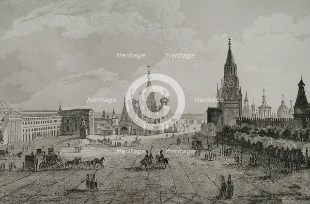 Red Square, Moscow, Russia, 1839. Creator: Augustin François Lemaitre.