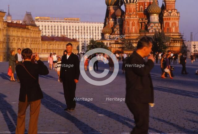 Red Square near St. Basils. Moscow in evening light, c1970s.  Artist: CM Dixon.