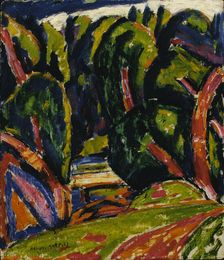 Red Tree, 1910. Creator: Marsden Hartley