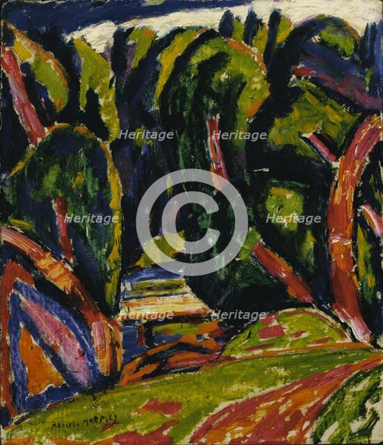 Red Tree, 1910. Creator: Marsden Hartley.