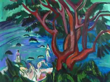 Red tree at the beach, 1913. Creator: Kirchner, Ernst Ludwig (1880-1938)