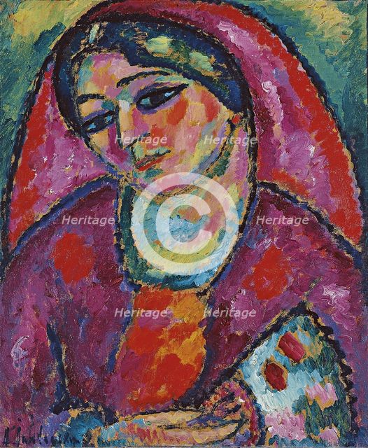 Red Veil, 1912. Artist: Javlensky, Alexei, von (1864-1941)