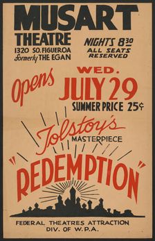 Redemption, Los Angeles, 1936. Creator: Unknown