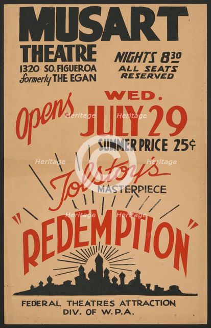 Redemption, Los Angeles, 1936. Creator: Unknown.
