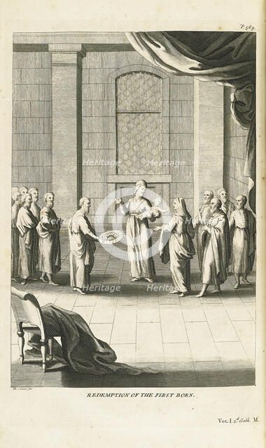 Redemption of the Firstborn Son, 1735-1739. Artist: Picart, Bernard (1673–1733)