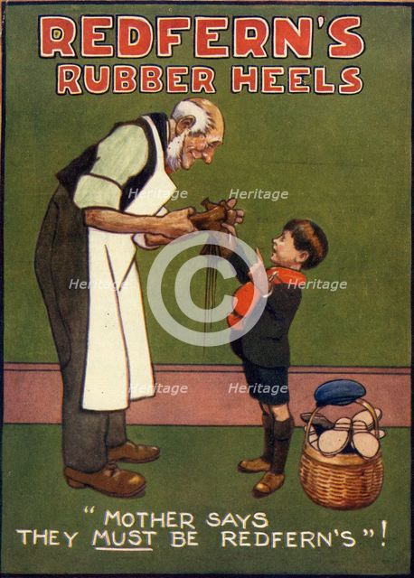 Redfern's Rubber heels, 1910s. Artist: Unknown