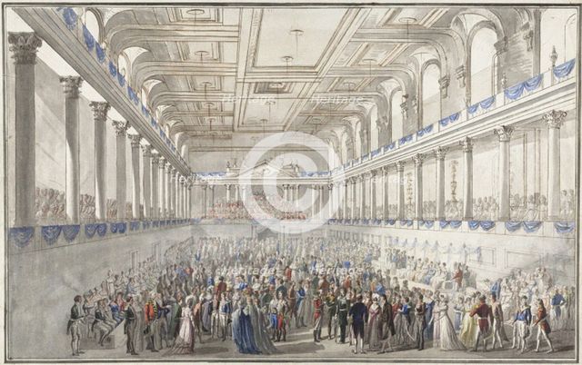 Redoute paré during the Congress of Vienna on October 9, 1814, c. 1815. Artist: Hoechle, Johann Nepomuk (1790-1835)