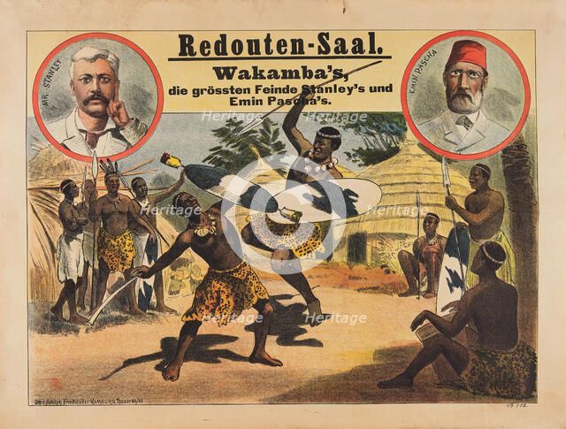 Redouten Hall. Wakamba's. The greatest enemies -  Stanley's and Emin Pascha's, c1900-1910. Creator: Friedländer, Adolph (1851-1904).