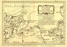 Reduced map of Russian discoveries, between Asia and America, (1747?). Creator: Jacques-Nicolas Bellin