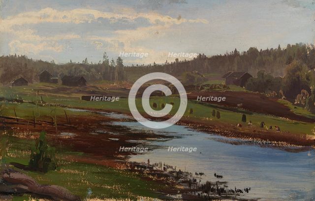 Reed gatherers, 1877. Creator: Fanny Churberg.