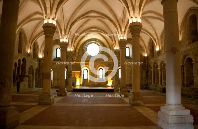Refectory, Monastery of Alcobaca, Alcobaca, Portugal, 2009. Creator: Samuel Magal.