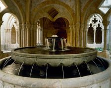Refectory and Cloister, Monastery of Santa Maria de Poblet, Vimbodi, Catalonia, Spain, (1998). Creator: LTL