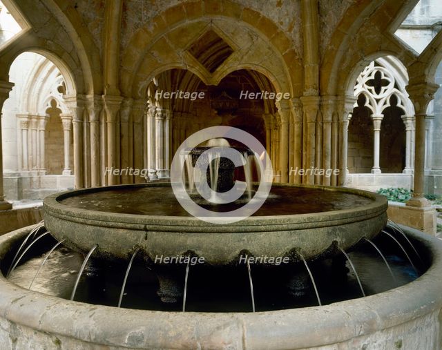 Refectory and Cloister, Monastery of Santa Maria de Poblet, Vimbodi, Catalonia, Spain, (1998). Creator: LTL.