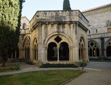 Refectory and Cloister, Monastery of Santa Maria de Poblet, Vimbodi, Catalonia, Spain, (1998). Creator: LTL