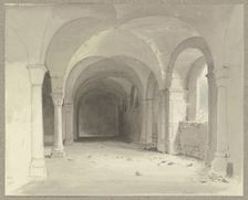 Refectory in Ilsenburg Monastery, 1844. Creator: Carl Theodor Reiffenstein