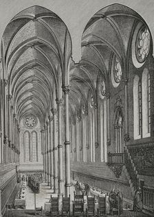 Refectory, Saint-Martin-des-Champs Priory, Paris, France, 13th century, (1877). Creator: Unknown