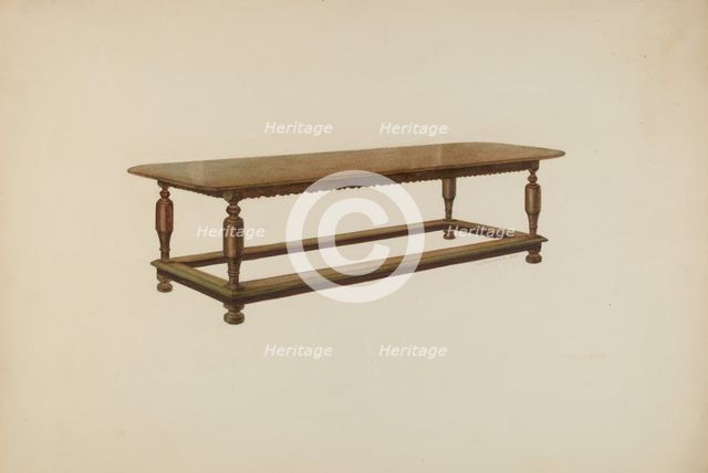 Refectory Table, 1938. Creator: Austin L. Davison.