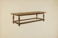 Refectory Table, 1938. Creator: Austin L. Davison