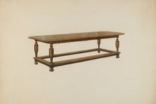 Refectory Table, 1938. Creator: Austin L. Davison