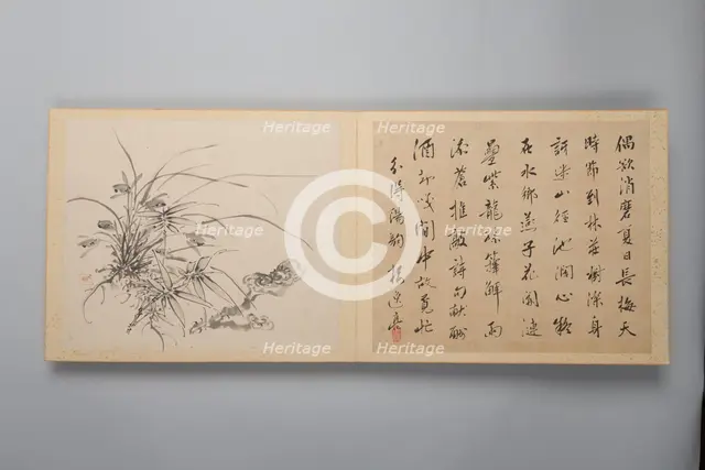 Refined Elegance in the Four Seasons (Shiji seiga), Album of Flower Paintings, 1844. Creator: Yamamoto Baiitsu.