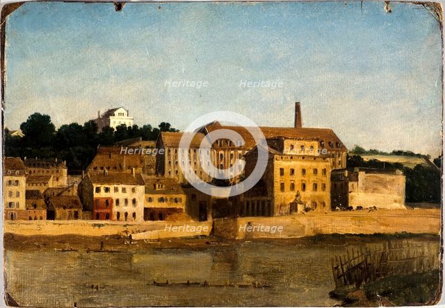 Refinery and the Delessert garden, in Passy, ??seen from the left bank (circa 1820). Creator: Unknown.