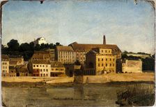 Refinery and the Delessert garden, in Passy, ??seen from the left bank (circa 1820). Creator: Unknown