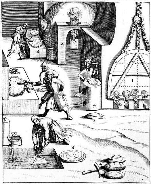Refining copper using the 'Hungarian' process, 1683. Artist: Unknown