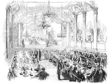 Reform Banquet in the Theatre, Wellington, New Zealand, 1850. Creator: Unknown