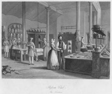 Reform Club. The Kitchen c1841. Artist: William Radclyffe