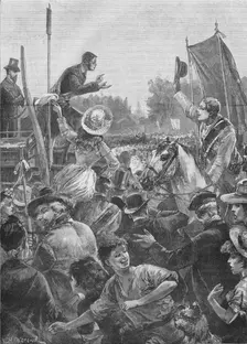 Reform demonstration in Hyde Park, London, 19th century (1906)