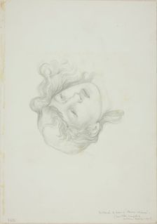Reflection of Head, study for Mirror of Venus, c. 1873-77. Creator: Sir Edward Coley Burne-Jones