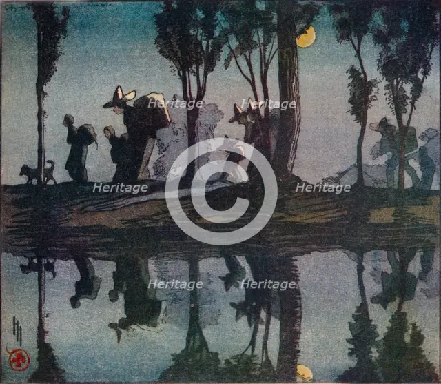 'Reflections', 1912. Artist: Helen Hyde.