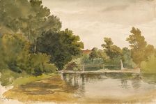 Reflections in a Wooded Pool. Creator: Robert Hills